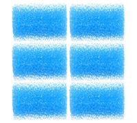 TOGEVAL Lot de 6 Mousses Filtrantes Haute Densité pour Aquarium Média Filtrant Mécanique et Biologique Matériau de Remplacement Compatible pour Filtration D’Eau Claire et Écosystème