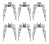 TOGEVAL Lot de 6 Sets de Sets de Fourchettes à Poulet Rôti en Acier Inoxydable Résistantes Chaleur pour Griller la Viande, Accessoires Cuisine Maison et Activités Barbecue