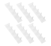 TOGEVAL Lot de 6 Sets de Supports Amovibles en Plastique Blanc Non Magnétique pour Faux Ongles à Coller, Socle Modulable Spécial Nail Art Œil de Chat, Outils pour Ongles de
