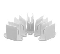 TOGEVAL Lot de 6 Supports Muraux pour Manivelle de Volet Roulant Blanc en Plastique 13 MM Visserie Crochet de Fixation Robuste pour Store Rideau et Rangement Mural