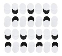 TOGEVAL Lot de 60 Paires de Coussinets Adhésifs Antidérapants Noirs et Blancs, Rubans de Fixation sans Trace pour Tapis, Coussins et Couvertures, Accessoires Amovibles pour Maintien