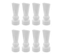 TOGEVAL Lot de 8 Buses à Bec de Canard Plates en Plastique Blanc 25 Mm pour Aquarium, Raccord de Tuyau de Sortie d'eau Rotatif Multi-Angles, Arroseur Silencieux pour Pompes