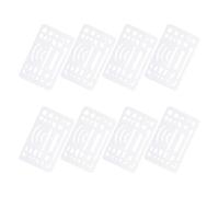 TOGEVAL Lot de 8 Gabarits de Dessin Scolaire Transparents en Acier Inoxydable Modèles de Dessin Précis pour Étudiants Outils Multifonctions de Gomme Mécanique et Mesure pour Conception