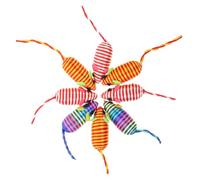TOGEVAL Lot de 8 Jouets Interactifs pour Chat en Corde de Coton, Forme Souris Mignonne, Renforce Le Mouvement du Chat et Stimule Son Esprit, Couleurs Couleur Aléatoire Style Aléatoire