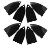 TOGEVAL Lot de 8 Plaques de Cache-Tige de Réglage pour Basse Électrique Plastique Solide 1 Trou Design Angulaire Accessoires pour Guitare Basse Pièces de Réparation Protection