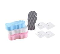 TOGEVAL Lot de Éponges de Bain Garçon Fille Résistantes et Confortables avec Crochets Mousse Dense pour Nettoyage Doux et Profond Accessoires Pratiques pour Garçon Fille