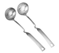 TOGEVAL Louche Inox Cuisine Chinoise Manche Long Design Coudé pour Soupe Service Maison Restaurant Hôtel Ustensile Professionnel