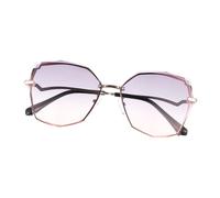 TOGEVAL Lunettes de Soleil Finition Soignée Polygonales Élégantes en PC et Métal Double Renfort pour Festival et Style Créatif