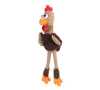 TOGEVAL Mâcher pour Chiot et Chat en Peluche Résistante Forme Coq Colorée Nettoie Dents et Exerce Mâchoire Interactif Solide pour Animaux de Compagnie
