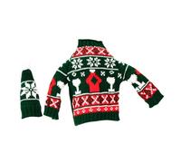 TOGEVAL Manchon Décoratif en Tricot Vert pour Bouteille de Vin, Housse Réutilisable 1 Pièce, Accessoire Vin Festif pour Décoration de Noël et Ambiance de Table