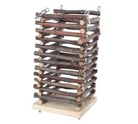 TOGEVAL Mangeoire Élégante en Bois pour Cochons Dinde Support À Herbe Fond Plat Sûre 1 Pièce en Bois