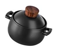 TOGEVAL Marmite en Céramique 25L pour Cuisson au Feu Direct Casserole à Ragoût Résistante Haute Température Cocotte Traditionnelle pour Soupe Cuisson Maison et Plats Mijotés