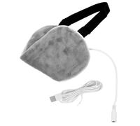 TOGEVAL Masque Pour Yeux Chauffant Usb à Température Réglable, Cache-œil 3d Gris, Compresse Chaude Pour Fatigue Oculaire, Relaxation Sommeil Voyage Bureau, Soin Thermique Pour Hommes Et Femmes