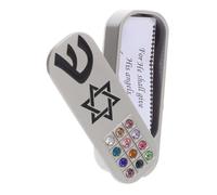 TOGEVAL Mezuzah Case For Doorway Artistic Jewish Wall Decor Traditional Home Blessing Scroll Holder DIY Installation Fit For Living Bedroom