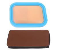 TOGEVAL Modèle de Peau D'entraînement en Silicone Réaliste pour Acupuncture, Kit Pédagogique 2 Pièces Mannequin et Coussin, Outil de Formation pour Étudiants en Médecine Chinoise,