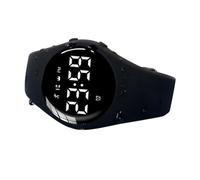 TOGEVAL Montre-Bracelet de Sport Vibrante Étanche pour Garçon et Filles, Montre Connectée Noire, Suivi Sommeil et Activité, Bracelet Léger et Confortable, Usage Scolaire et Quotidien