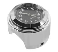 TOGEVAL Montre de Guidon Alliage Aluminium Légère et Horloge Étanche Précise avec Thermomètre Intégrée pour Installation Facile sans Encombrement Montre de Tableau de Bord Pratique pour