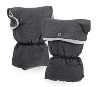 TOGEVAL Moufles Chauffantes pour Poussette d'hiver 1 Paire Gris Foncé Tissu Extérieur Sydney Intérieur Polaire Protège-Mains pour Balades Hivernales et Accessoires Poussette