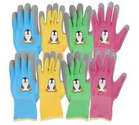 TOGEVAL Moufles de Protection Garçon et Filles Réutilisables en Latex - Lot de 4 Paires Résistants aux Coupures Anti-Dérapants pour Jardinage Roller Désherbage et Activités