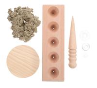 TOGEVAL Moule à Cône de Moxa en Bois Grand Format Outil DIY pour Fabrication de Rouleaux de Moxa Domestiques Surface Lisse Anti-Blessure Kit Multi-Tailles pour Moxibustion à Domicile