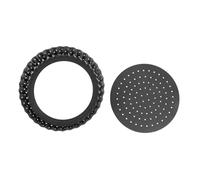 TOGEVAL Moule à Pizza Perforé Antiadhésif Acier Fond Amovible Petit Modèle pour Pâtisserie et Cuisson Au Four