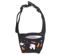 TOGEVAL Muselière pour Chien De Compagnie pour Chien Qui Aboie Matériau Nylon Robuste Confortable pour Les Activités De Plein Air Design Noir Taille M