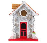 TOGEVAL Nichoir Décoratif en Résine Suspendu pour Jardin, Petit Nichoir à Oiseaux Résistant aux Intempéries, Nid Nourricier Sécurisé pour Cour Extérieure, Décoration Naturelle pour Faune