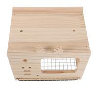 TOGEVAL Nichoir en Bois pour Perruches Petit Taille avec Fond Amovible et Porte Creuse, Nid de Perruche pour Oiseaux en Cage, Abri d'Élevage Sécurisé pour Inséparables et Oiseaux Moyens,