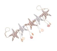 TOGEVAL Ocean Themed Nautical Wall Hanging Garland With Soft Fabric Sea Stars For Bedroom Nursery Beach Party Decoration