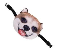 TOGEVAL Oreiller de Voiture 3D Tête de Corgi en Polyester, Coussin Cervical Ergonomique pour Soutien du Cou, Appui-tête Rembourré et Lavable, Accessoire Voiture Confortable pour Conduite