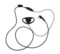 TOGEVAL Oreillette D'interphone à Double Orifice D-Type, Casque à Contour d'oreille Câble K, Écouteurs Radio Bidirectionnels pour Usage Professionnel, de Bruit, Confort Prolongé