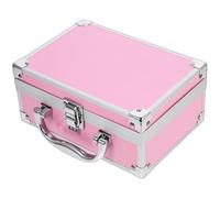TOGEVAL Organisateur de Maquillage Portable en Aluminium Compartiments, Boîte de Rangement Compacte pour Produits Cosmétiques et Outils, pour Voyage