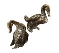TOGEVAL Ornement Chinois Laiton Massif Canards Mandarins Vintage Sculpture Élément pour Salon Bureau Nouvel an Chinois