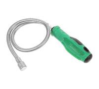 TOGEVAL Outil de Ramassage Magnétique Flexible en Acier Inoxydable Poignée Verte et Noire Bâtonnet Aimanté Compact pour Récupération d'Écrous Vis et Objets Ferreux Outil Réutilisable