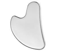 TOGEVAL Outil Massage Visage Gua Sha Cœur Acier Inoxydable Grattoir Facial Portable et Ergonomique Massage Doux et Soin Peau