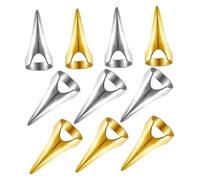 TOGEVAL Outils de Coiffure Punk Métal 10 Pièces Anneaux de Séparation pour Tresses Bagues Dorées et Argentées Accessoire Polyvalent pour Coiffeurs Professionnels et Usage Maison