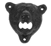 TOGEVAL Ouvre-bouteille De D ours Décapsuleur Décoration Murale Ours Ouvre-bouchon De Extérieur Décapsuleur Fonte Noir