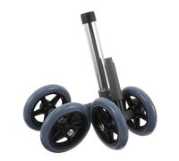 TOGEVAL Paie de 2 Roulettes Pivotantes Universelles Frein pour Déambulateur, Caoutchouc Résistant Antidérapant 11,4 X 4,7 CM, Kit de Remplacement Adapté aux Déambulateurs Pliables et