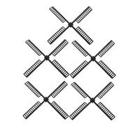 TOGEVAL Pales D'éolienne de Jardin en Plastique Résistant 20,5x20,5 Cm 5 Pièces pour Décoration Extérieure Étanche Accessoires de Remplacement pour Moulin à Vent Patio