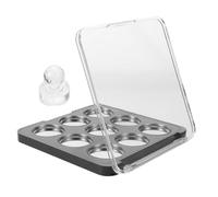 TOGEVAL Palette de Maquillage Magnétique Vide Noire 9 Godets Ronds 26,5 Mm, Trousse Rechargeable pour Fards à Paupières, Blush et Poudre, Mini Palette Compacte pour Voyage et Retouches