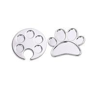 TOGEVAL Palette de Mélange de Couleurs Plateau à Ongles Unique 2pcs pour Manucure en Alliage Créative pour Nail Shop et Décoration D'ongles Femme