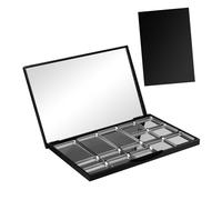 TOGEVAL Palette Magnétique de Maquillage Vide Miroir et 15 Moules Carrés, Adaptée pour Fards à Paupières, Blushs, Highlighters
