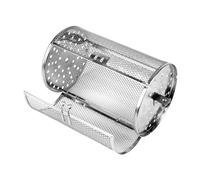 TOGEVAL Panier de Cuisson Acier Inoxydable pour Barbecue Panier Rotatif Pratique et Facile à Nettoyer pour Grillades Friture et Rôtissage