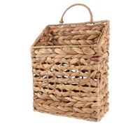 TOGEVAL Panier Mural en Herbe Tressée 28x22,5x10,5 Cm, Petit Panier Suspendu Décoratif pour Plantes et Courrier, Organiseur Mural en Osier Cuisine, Salle de Bain et Bureau, Pratique
