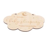 TOGEVAL Panneau Bébé Qui Dort en Bois Ø18cm, Panneau «ne Pas Déranger à La Porte» Suspendu, Décoration Murale Essentielle pour Chambre D'garçon Et Filles Et Porte D'entrée