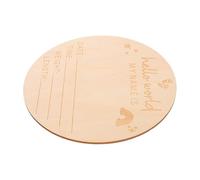 TOGEVAL Panneau D’annonce de Naissance Bébé en Bois 14,7 Cm Nom Personnalisé Signe de Naissance Bébé Solide Tableau D’annonce pour Maternité et Shower