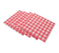 TOGEVAL Papier Alimentaire Ciré Résistant à L'huile 100 Feuilles 20x20 Cm Rouge à Carreaux pour Emballage de Sandwichs, Fritures et Préparation Culinaire, pour Barbecue et Fête
