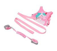 TOGEVAL Paquet à Dos Garçon et Filles Anti-Perte avec Laisse de Sécurité Réglable 15 Mètre Bracelet Anti-Perte Intégré Motif Cheval Arc-en-Ciel Léger et Confortable pour Promenade et