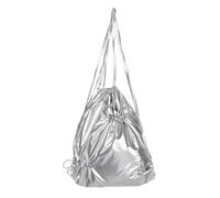 TOGEVAL Paquet à Dos Léger Polyvalent à Cordon en Nylon Argenté Pliable à Grosse Capacité Double Bretelle Confortable pour Sport et Voyage