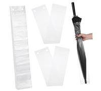 TOGEVAL Paquet de Parapluie Jetables en Plastique Fin pour Parapluie à Manche Long 13x72 Cm, Protection Étanche pour Usage Intérieur et Extérieur, Lot de 100 Pièces Style Aléatoire